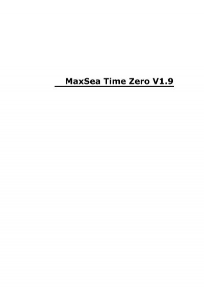 Maxsea time zero navigator
